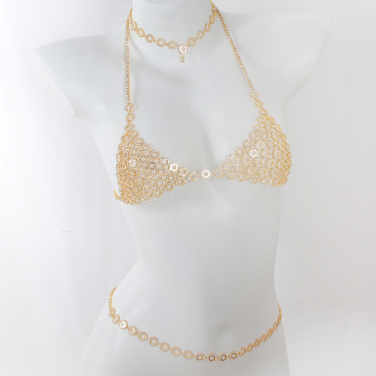 Body Jewelry Kit - Modny okrągły łączący lekki luksusowy styl