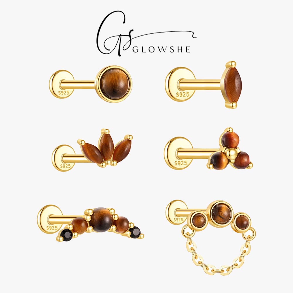 Body Jewelry Cartilage Earrings - Glowshe 100% Srebro Próby 925 Kolczyki