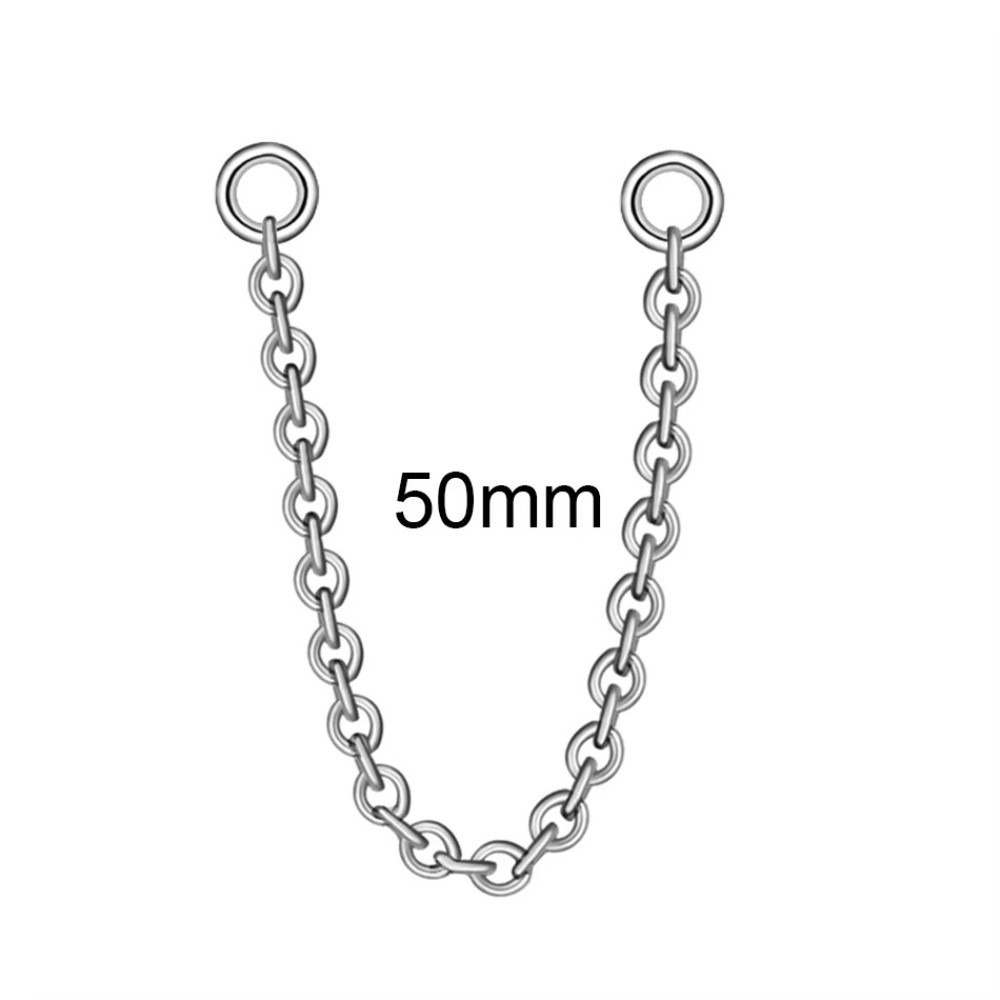 Body Jewelry Piercing - Modny tytanowy łańcuszek do nosa, trójwarstwowy
