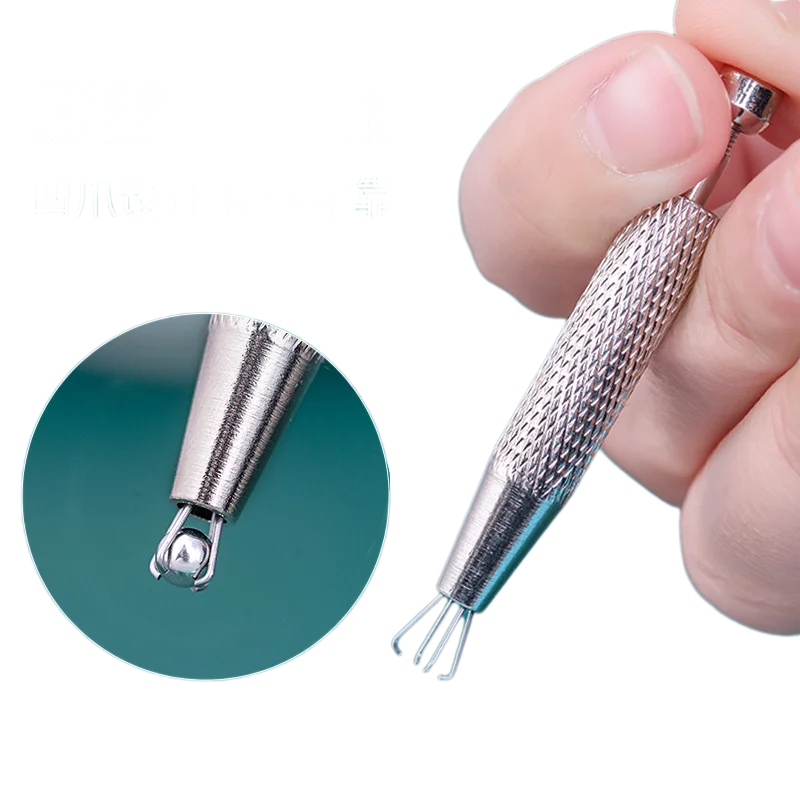 Body Jewelry Diamond - Mini 4-gazowe koraliki do biżuterii Pęseta