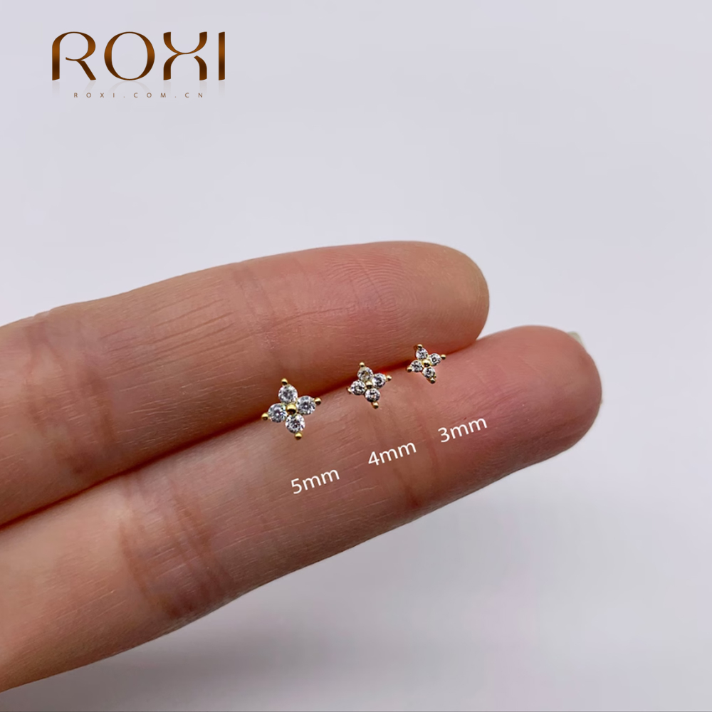 Body Jewelry Kit - ROXI 925 Sterling zestaw srebrny kolczyk