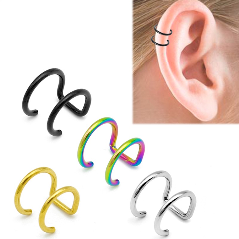 Body Jewelry Cartilage Earrings - 2 szt. Klipsy na ucho ze