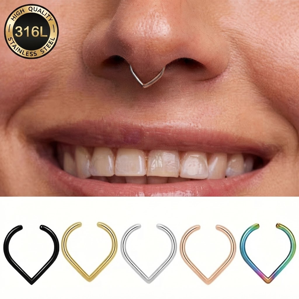 Body Jewelry Cartilage Earrings - 5 szt. Zestaw sztucznych kolczyków do