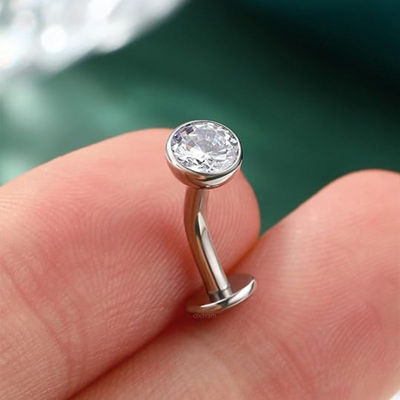 Body Jewelry Types - 14G G23 Tytanowy Zakrzywiony Pierścień do