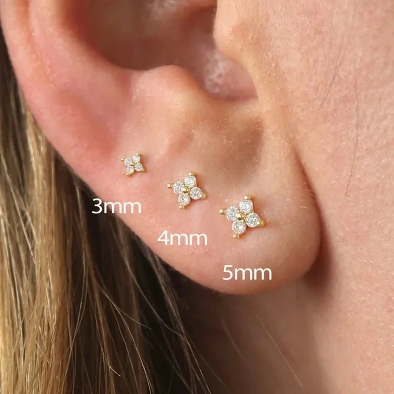 Body Jewelry Hypoallergenic - Proste hipoalergiczne małe cyrkonie kryształowe Mini