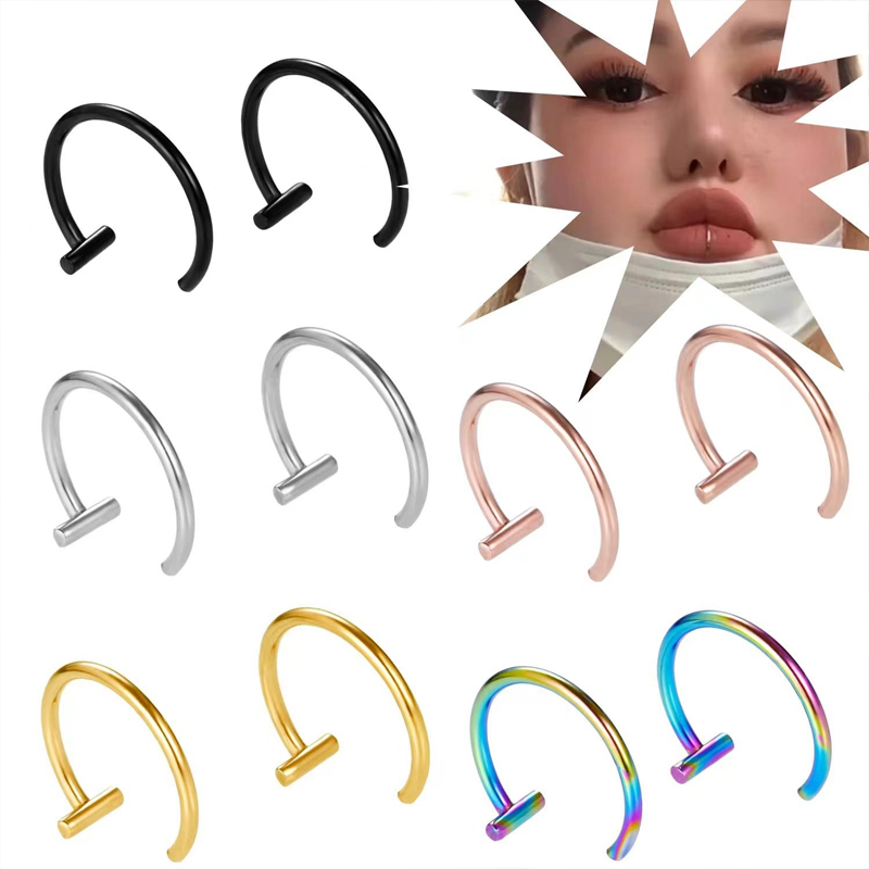Body Jewelry Cartilage Earrings - Kolczyk do wargi ze stali chirurgicznej