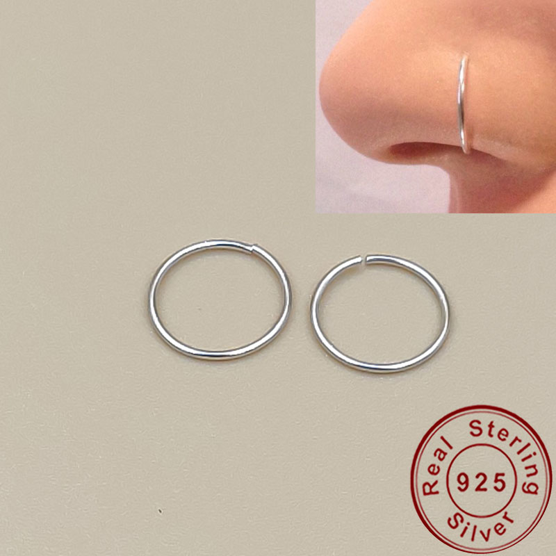 Body Jewelry Cartilage Earrings - 925 srebrny kolczyk w nosie lip