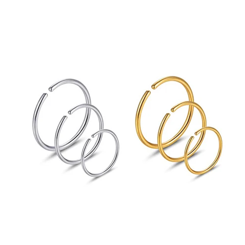 Body Jewelry Cartilage Earrings - 6 sztuk/partia Hipoalergiczne kolczyki do nosa,