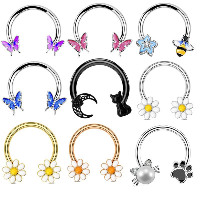 Body Jewelry Cartilage Earrings - Kolczyk do przegrody nosowej 16G, kolczyk