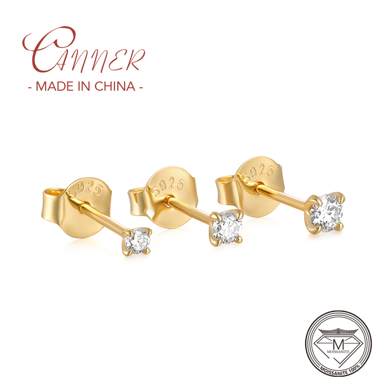 Body Jewelry Diamond - CANNER 3 sztuk/zestaw Bling Moissanite diamentowe