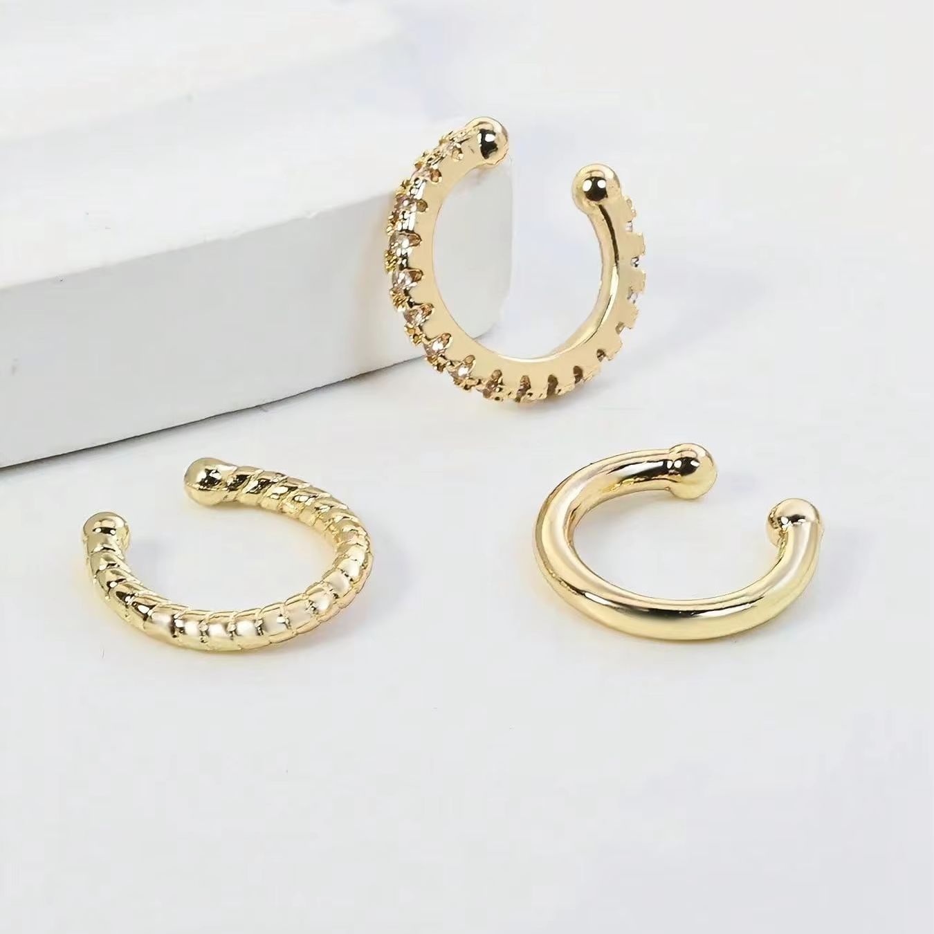 3 szt. Kolczyki nausznice dla  – Body Jewelry Hypoallergenic recenzja i cena