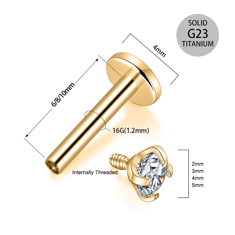 Kolczyki typu stud z cyrkonią  – Body Jewelry Cartilage Earrings recenzja i cena