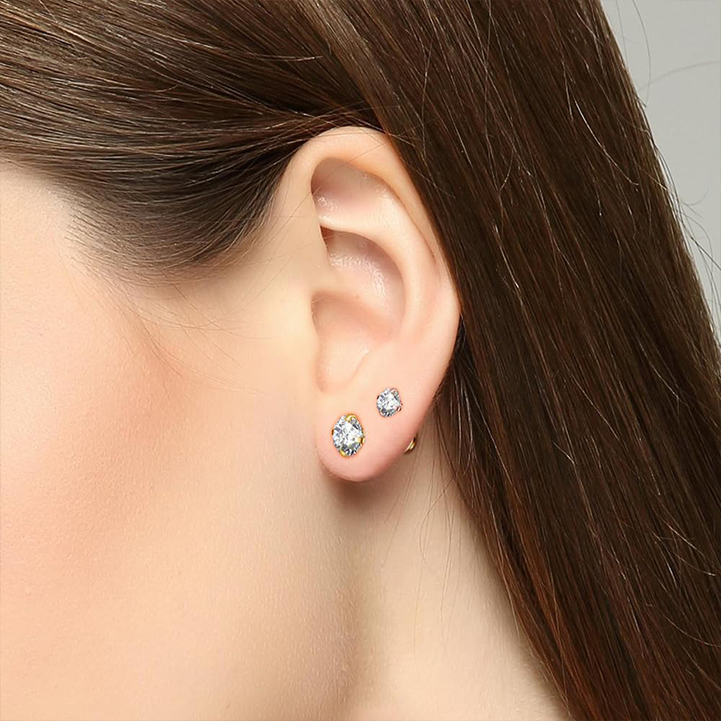 Kolczyki typu stud z cyrkonią  – Body Jewelry Cartilage Earrings recenzja i cena