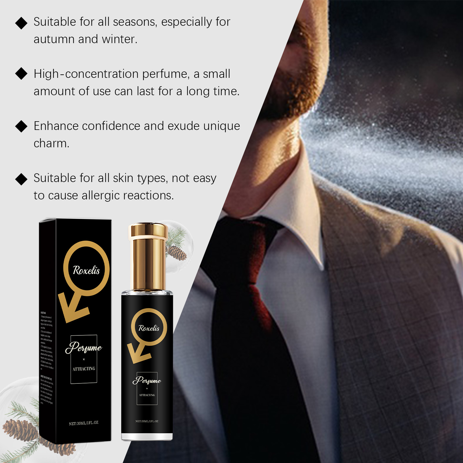 Roxelis 30ml Męski Perfumy Fer – Body Jewelry Kit recenzja i cena