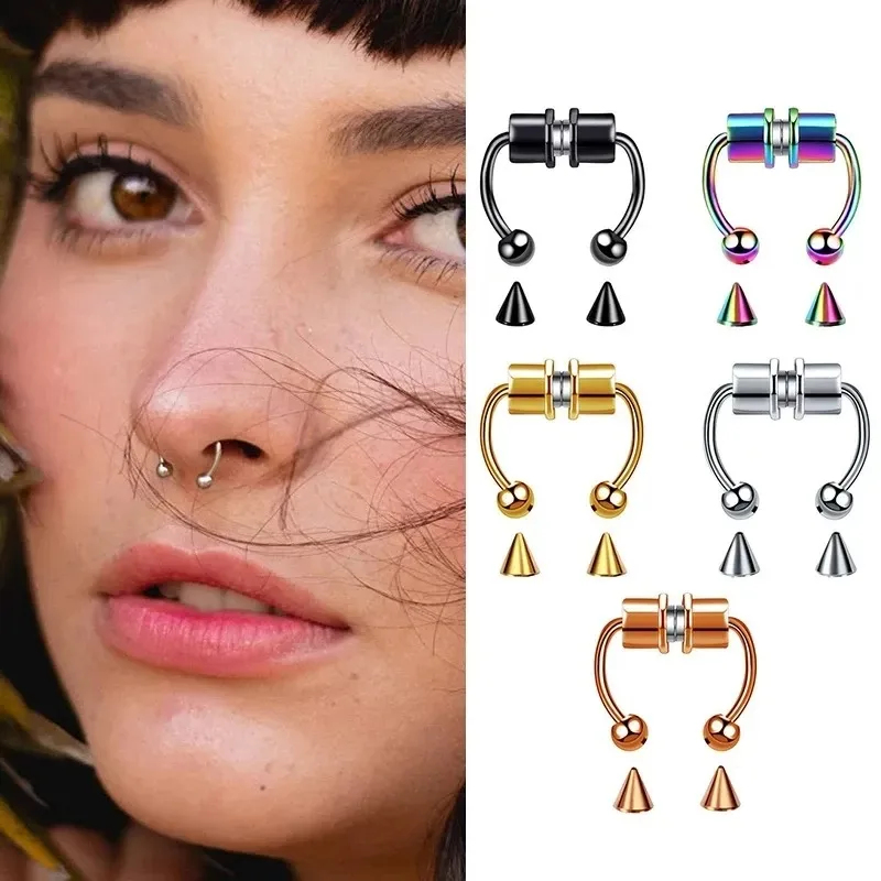 1/2/3 szt. Sztuczne magnetyczn – Body Jewelry Piercing recenzja i cena