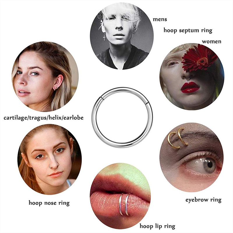Kolczyk typu clicker ze stali  – Body Jewelry Cartilage Earrings recenzja i cena