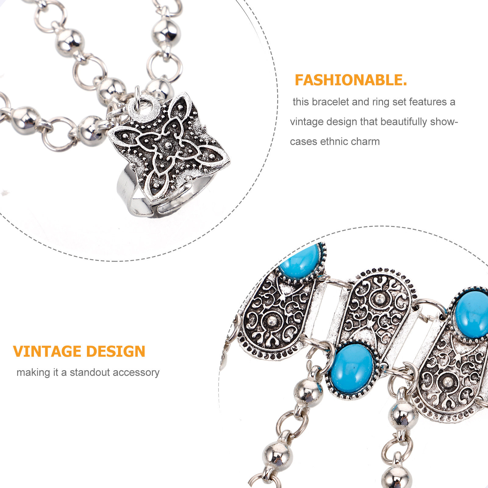 Turkusowa bransoletka na dłoń, – Body Jewelry Harness recenzja i cena