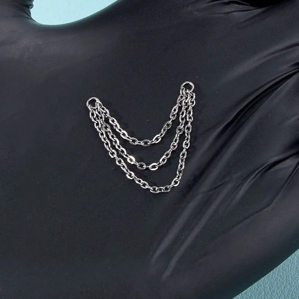 Modny tytanowy łańcuszek do no – Body Jewelry Piercing recenzja i cena