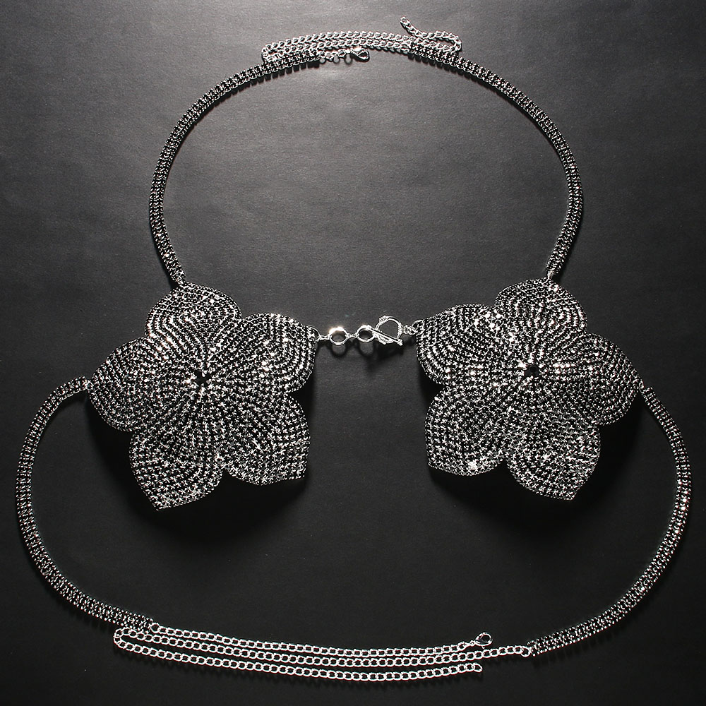 Biustonosz z czarnym kryształo – Body Jewelry Harness recenzja i cena