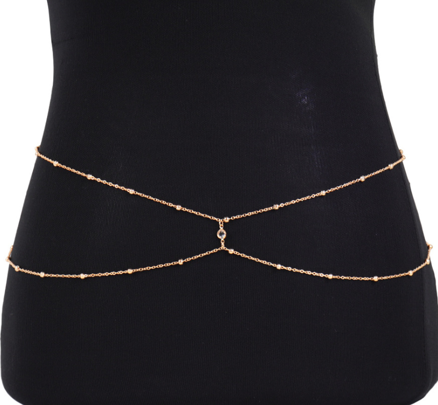 Clear Rhinestone Beaded Belly  – Body Jewelry Beach recenzja i cena