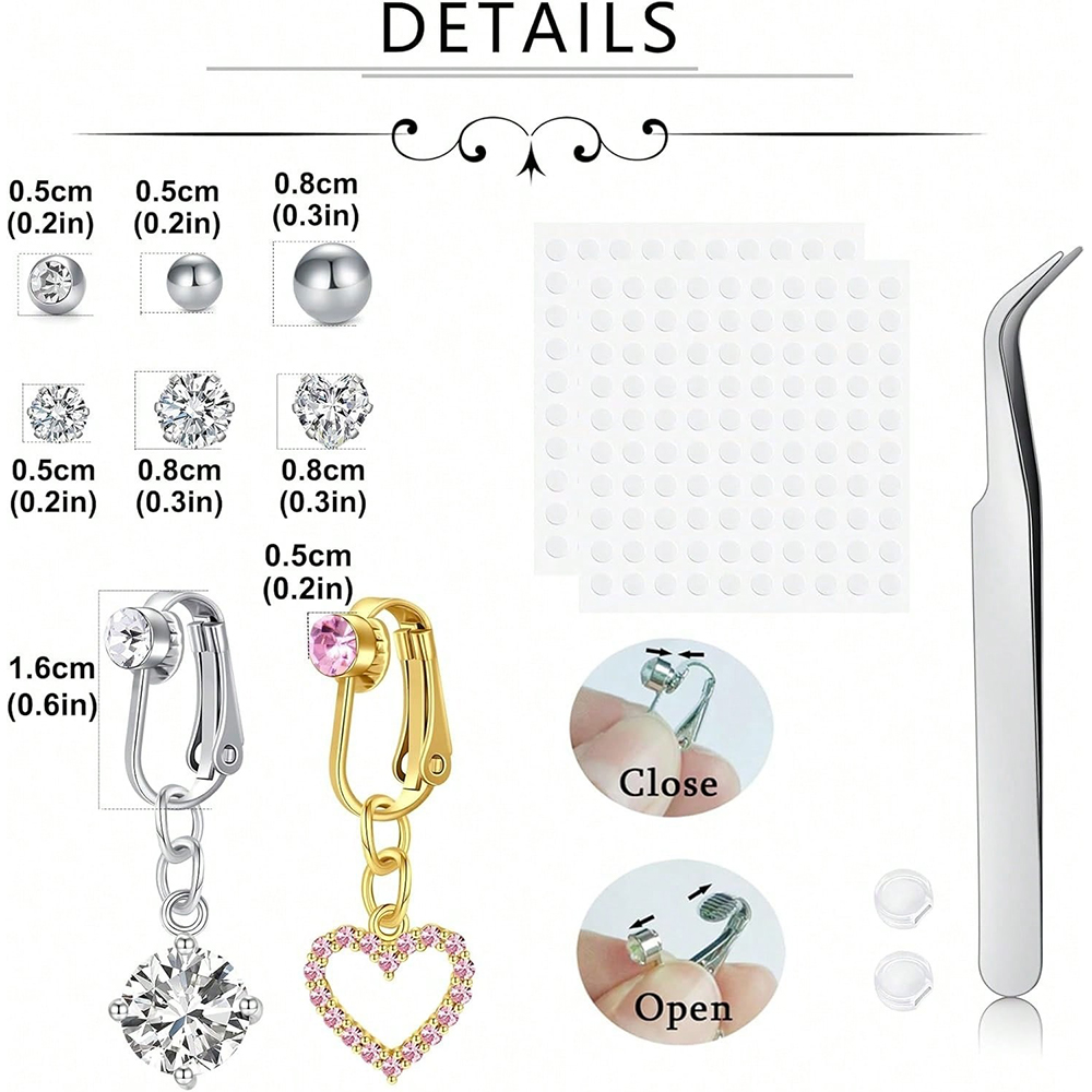 Złoty sztuczny piercing brzuch – Body Jewelry Piercing recenzja i cena