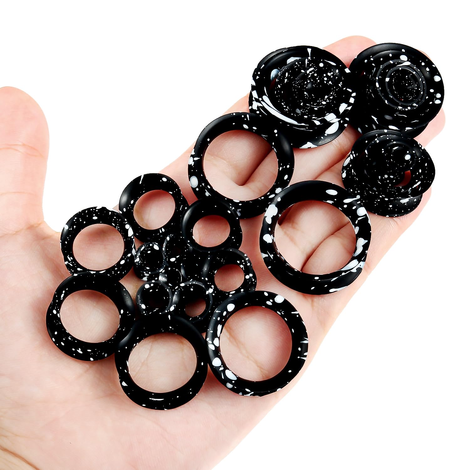 2 sztuk Czarne silikonowe słuc – Body Jewelry Gauge Sizes recenzja i cena