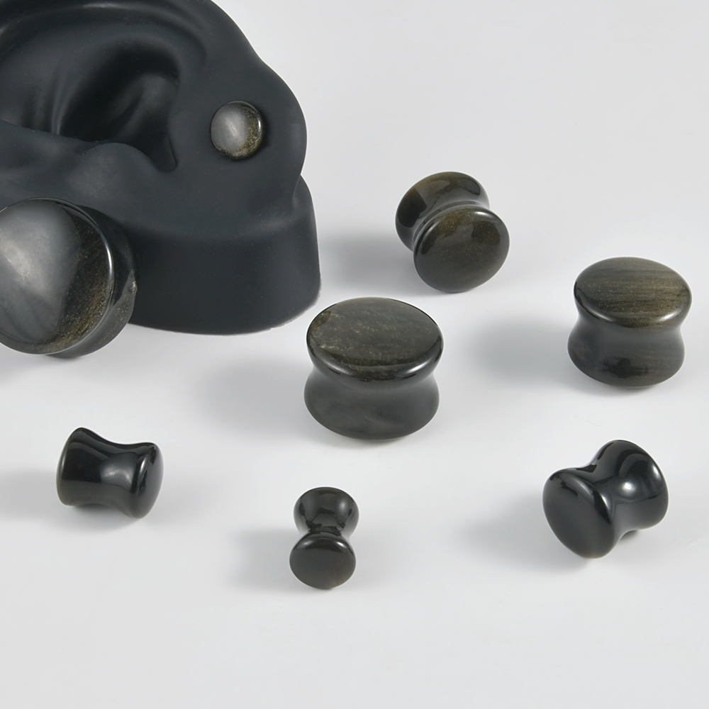 Czarny kamień naturalny podwój – Body Jewelry Gauge Sizes recenzja i cena