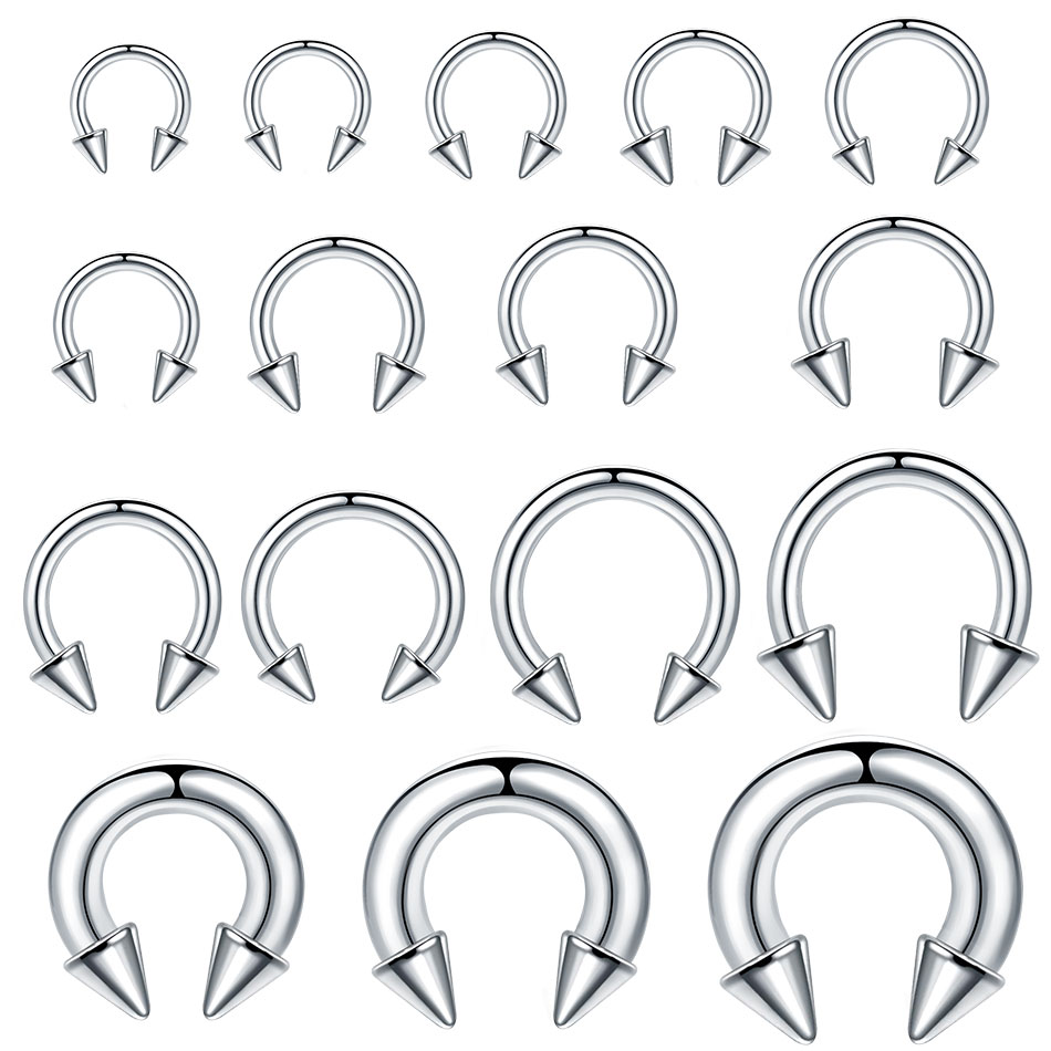 1 szt. Pierścień podkowy ze st – Body Jewelry Gauge Sizes recenzja i cena