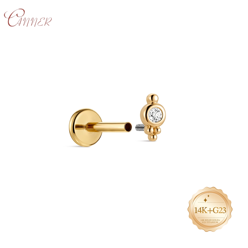 CANNER 14K Złoto Próby 945 Wew – Body Jewelry Cartilage Earrings recenzja i cena
