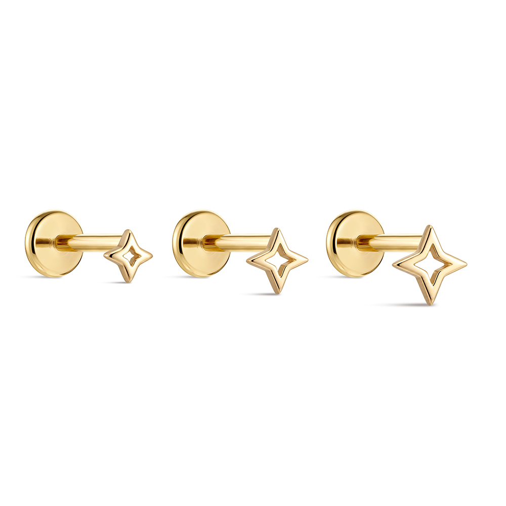 ROXI 1 szt. 5/6/8mm 14K Złoto  – Body Jewelry Hypoallergenic recenzja i cena
